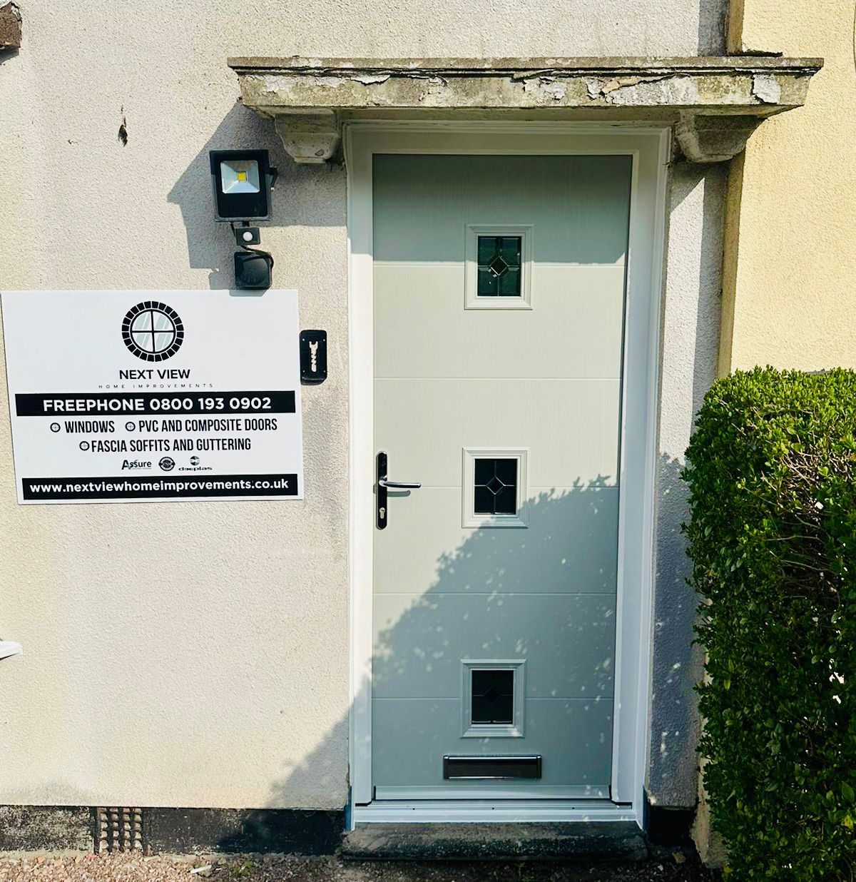 Grey Composite Door Installation